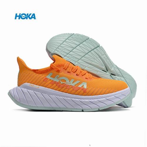 Cheap Hoka Carbon X 3 Men Women Running Shoes Orange Green -04 - Click Image to Close